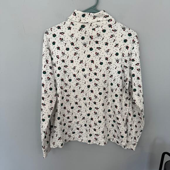 Vintage Holiday Time Christmas Winter Turtleneck Top Women's Size Large w Cotton - Picture 2 of 5